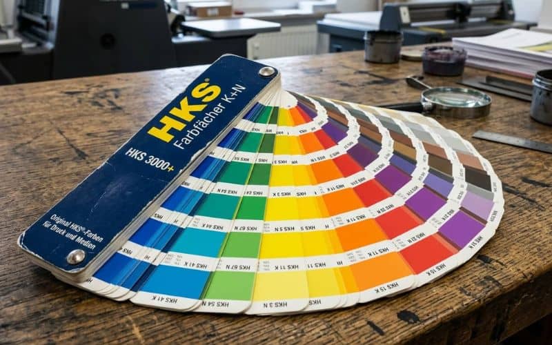 HKS-Farbfächer mit nummerierten Sonderfarben