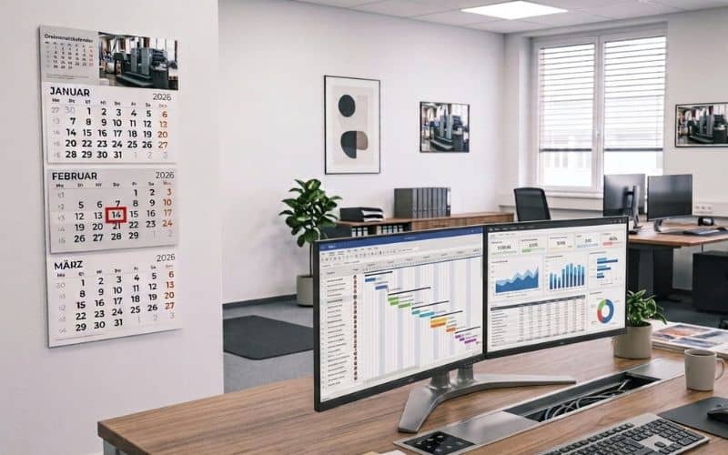 Mehrblock-Kalender mit Datumsschieber