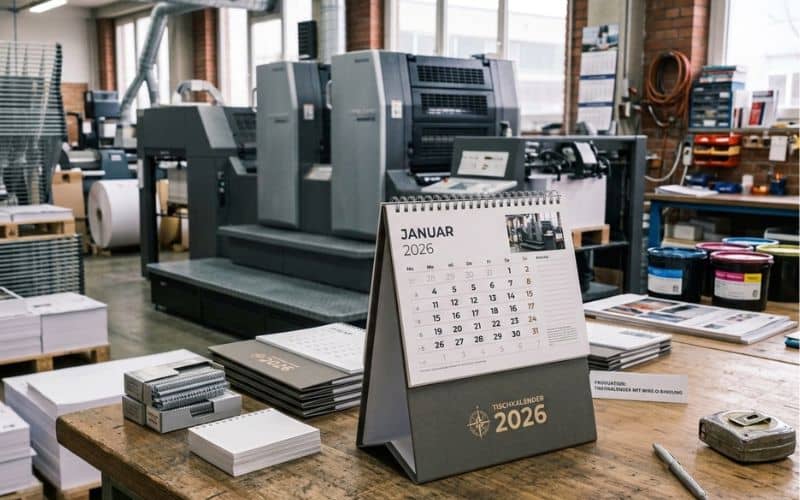 Tischkalender mit Wire-O-Bindung