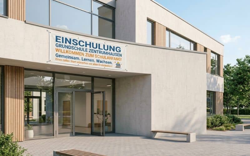 Leichtes, blendfreies Textilbanner aus Polyestergewebe
