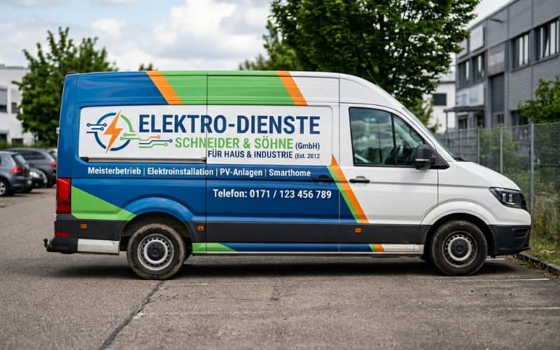 Fahrzeug mit vollflächiger Klebefolie als komplette Vollfolierung