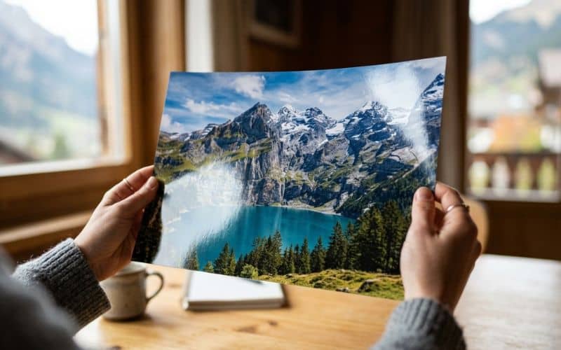 Bilderdruckpapier mit glänzender, gestrichener Oberfläche
