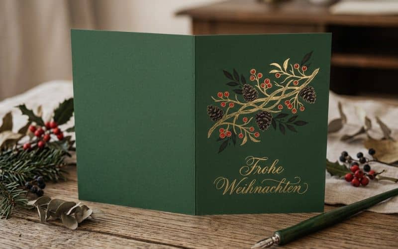 Weihnachtskarte mit festlichem Motiv